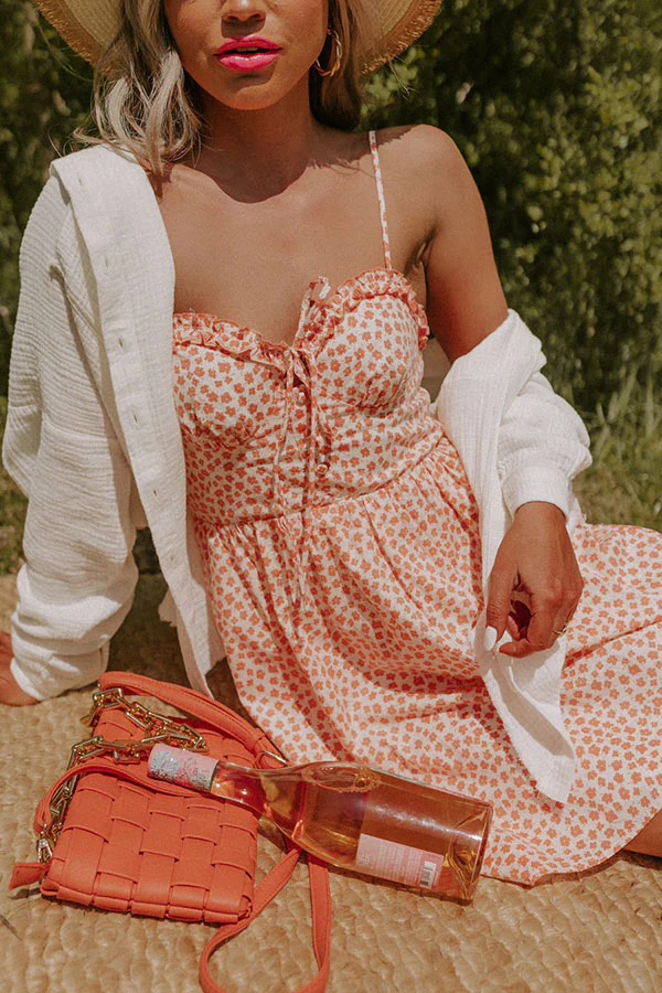 Sweet Darling Floral Babydoll Dress In Peach - Image 6