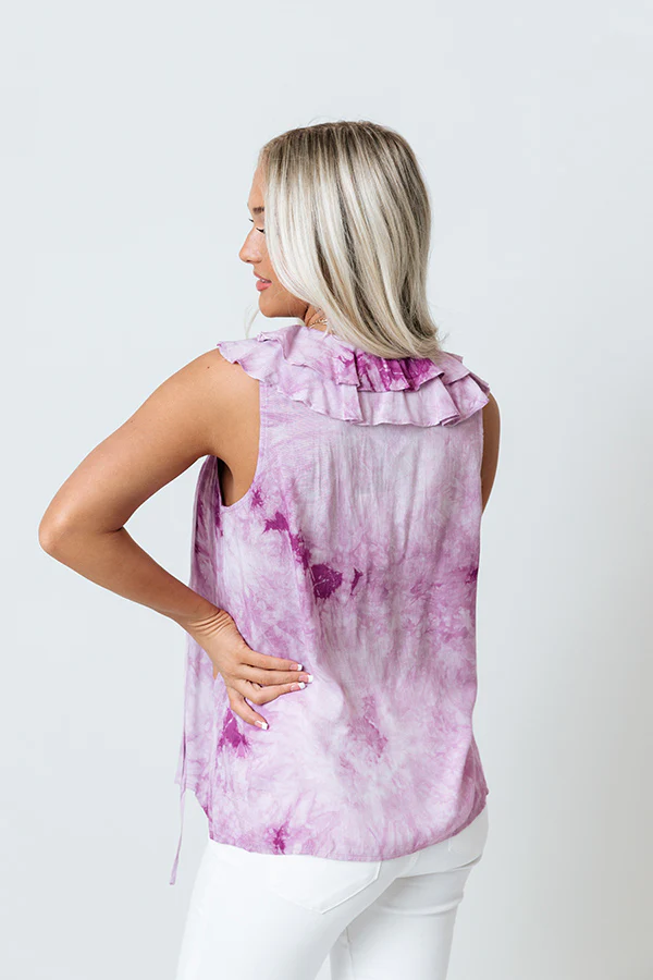 Sweet On Summer Tie Dye Shift Top in Purple - Image 4