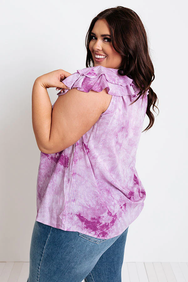 Sweet On Summer Tie Dye Shift Top in Purple Curves - Image 8