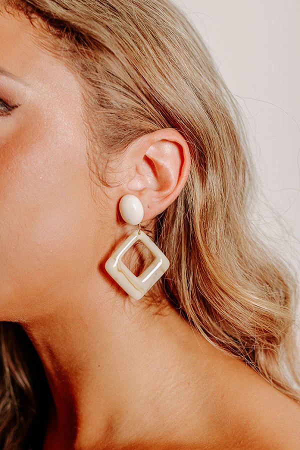 Sweet Stolen Moments Earrings In Cream - Image 3