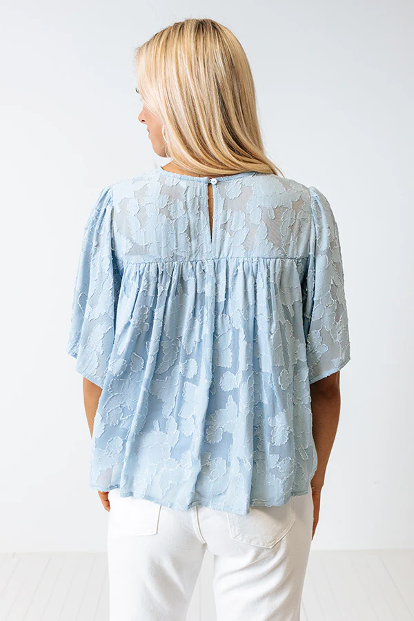 Sweet Stolen Moments Shift Top In Sky Blue - Image 4