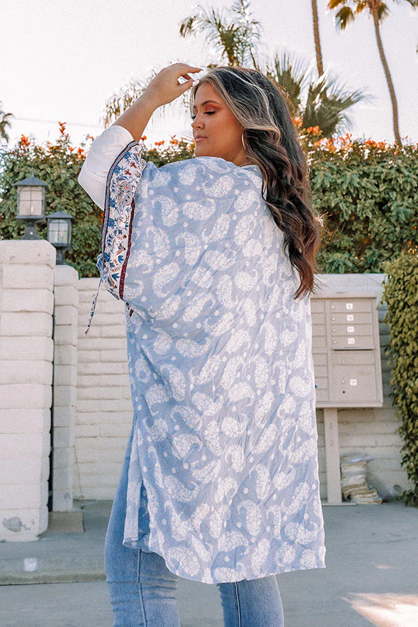 Sweeter In Soho Floral Overlay In Sky Blue - Image 4