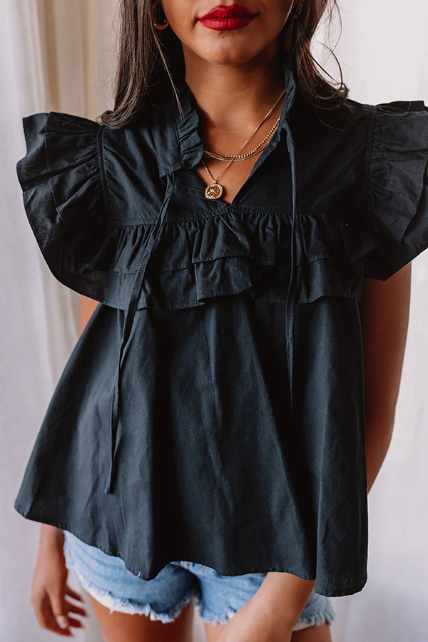 Sweetest Lullaby Top In Black - Image 3