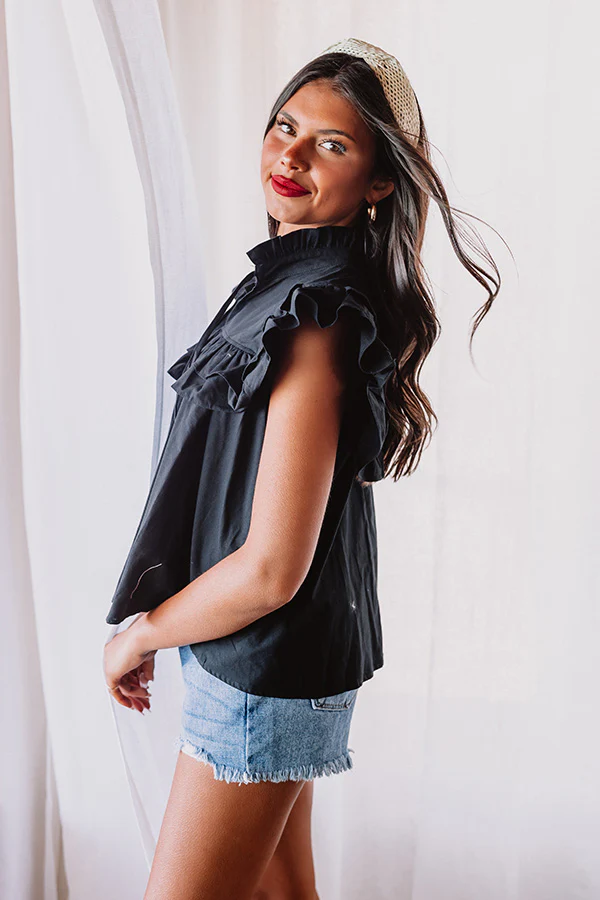 Sweetest Lullaby Top In Black - Image 4