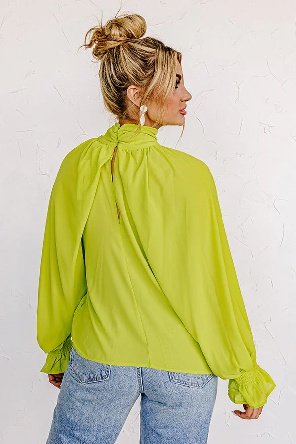 Sweetly Swaying Along Top In Lime Punch - Image 4