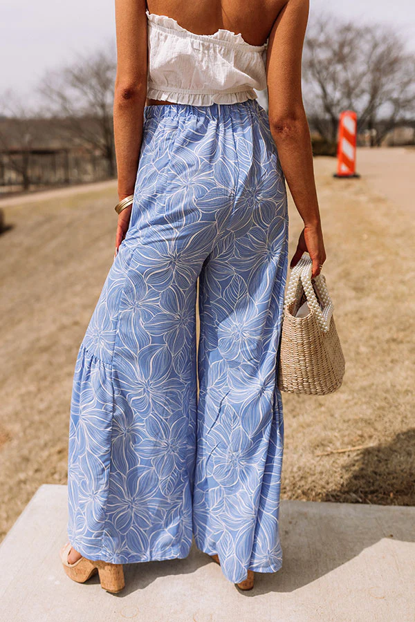 Swoop In High Waist Pants In Sky Blue - Image 6
