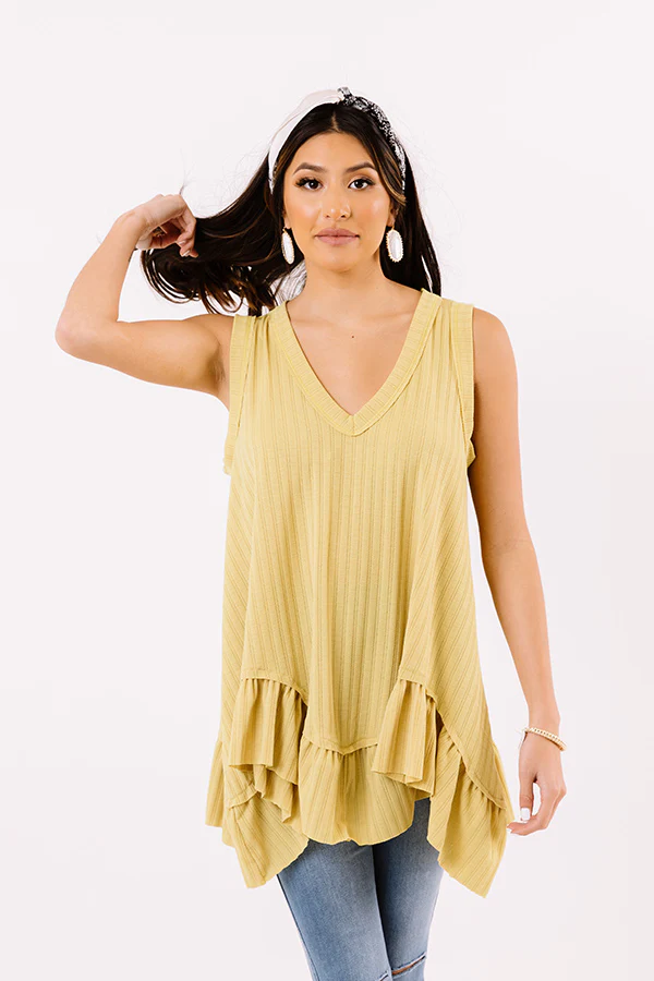 Tahiti Escape Shift Top In Yellow - Image 3