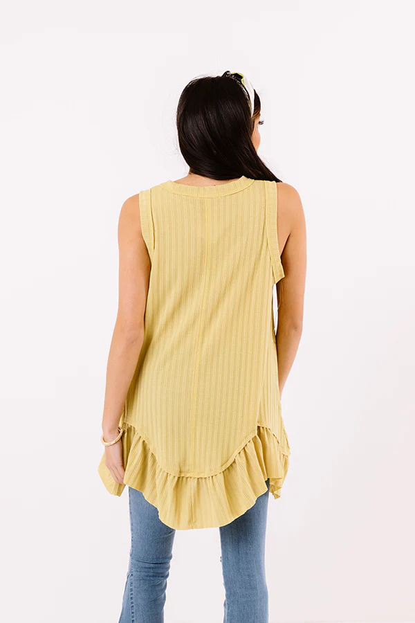 Tahiti Escape Shift Top In Yellow - Image 4