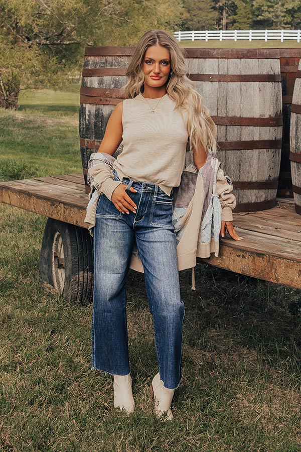 Take A Cruise Knit Top in Warm Taupe - Image 2
