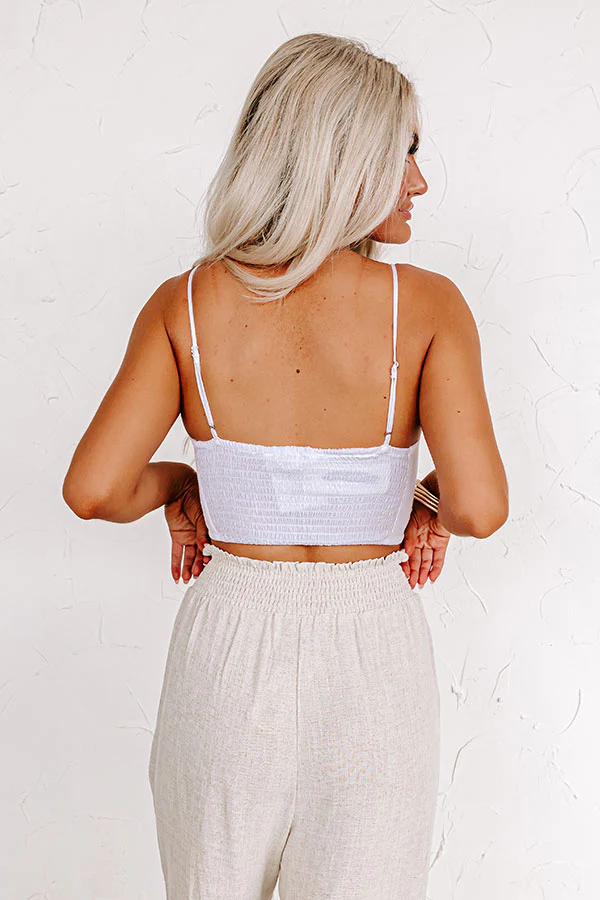 Tampa Nights Crochet Bralette In White - Image 4