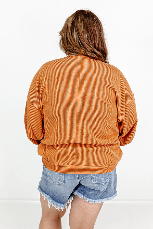 Texas State Pride Sweatshirt in Rust Curves - Image 3