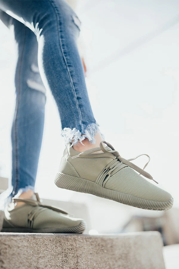 The Adrian Sneaker In Sage - Image 2