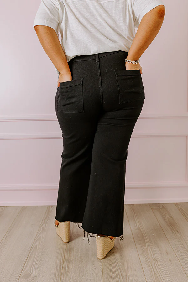 The Adriana High Waist Wide Leg Jean in Black Curves - Image 3