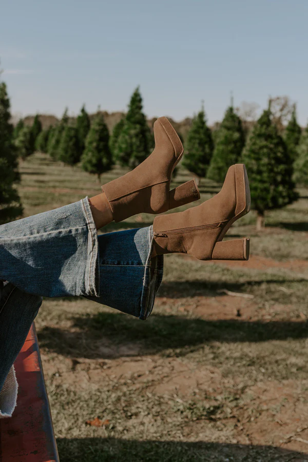 The Alondra Faux Suede Boot In Mocha - Image 6