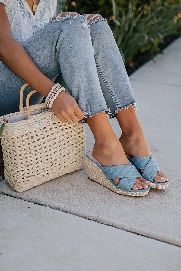 The Ammar Wedge In Ocean Blue - Image 4