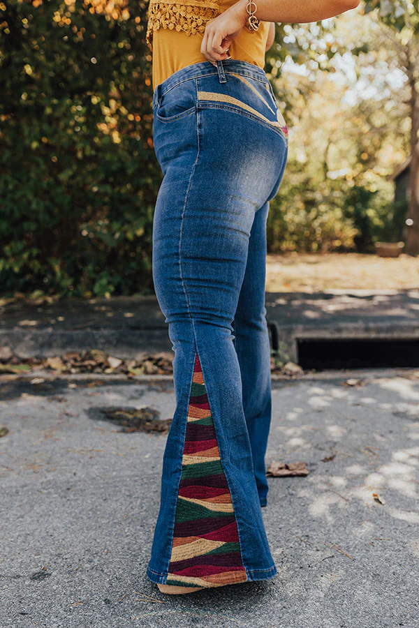 The Amy Embroidered Flare Curves - Image 4