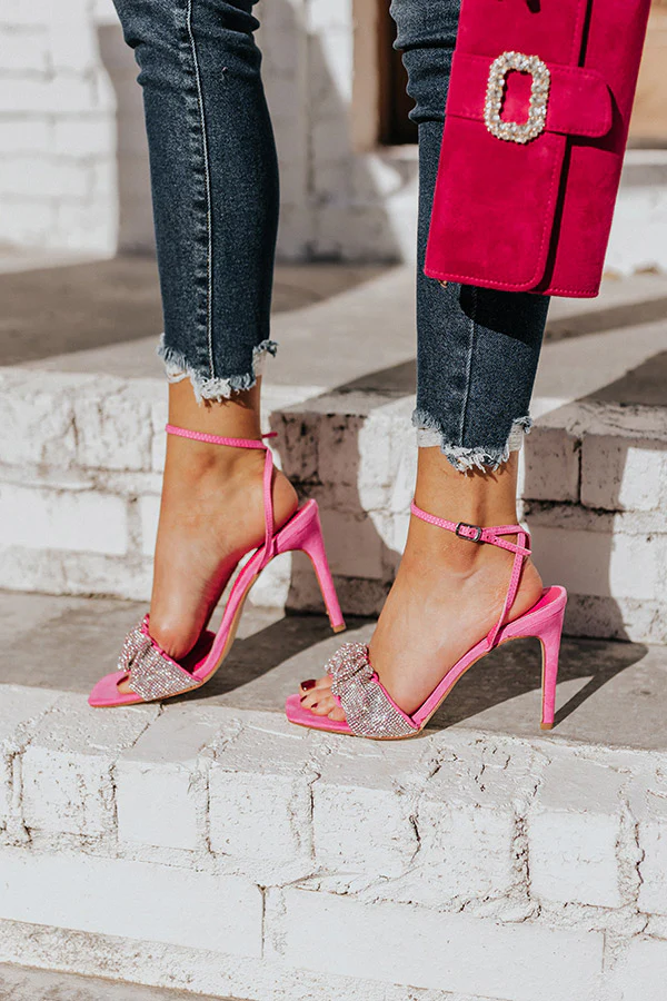 The Ashlea Rhinestone Heel In Pink - Image 6