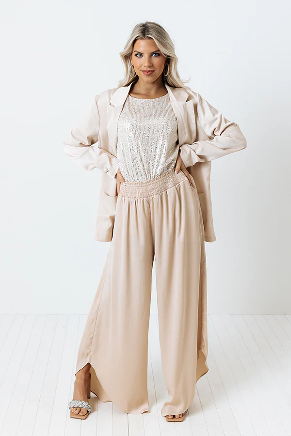 The Barrett High Waist Pants In Champagne - Image 2