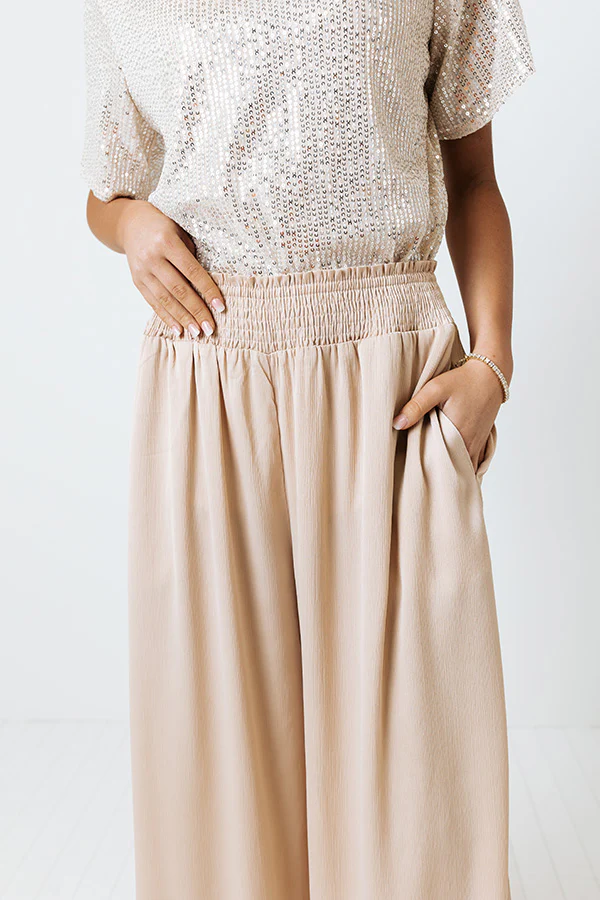 The Barrett High Waist Pants In Champagne - Image 4