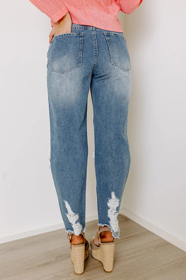 The Beatriz High Waist Distressed Straight Leg Jean - Image 5