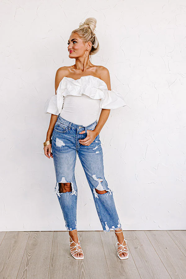 The Beatriz High Waist Distressed Straight Leg Jean - Image 7