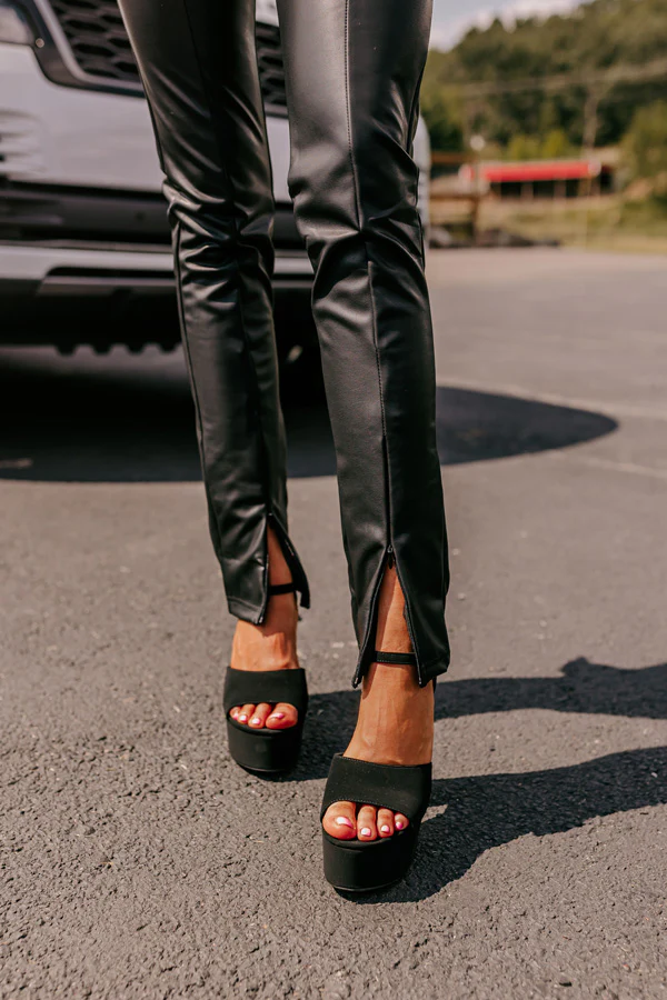 The Beebee High Waist Faux Leather Legging - Image 3