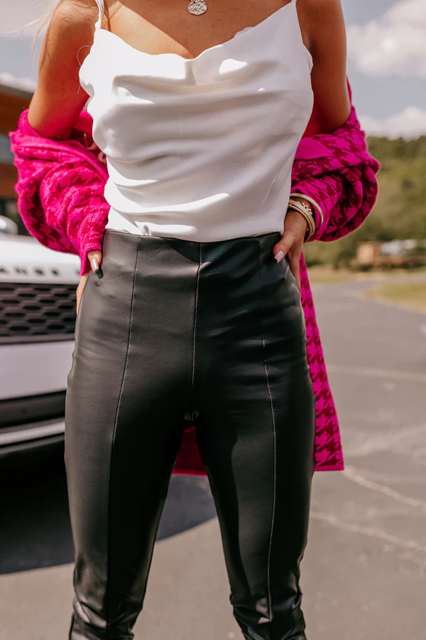 The Beebee High Waist Faux Leather Legging - Image 4
