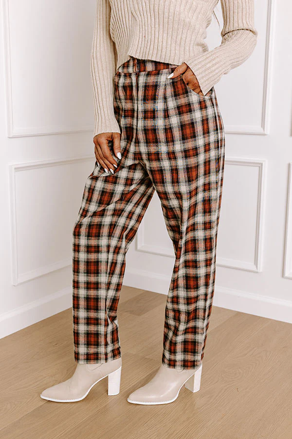 The Benton High Waist Plaid Pants - Image 3