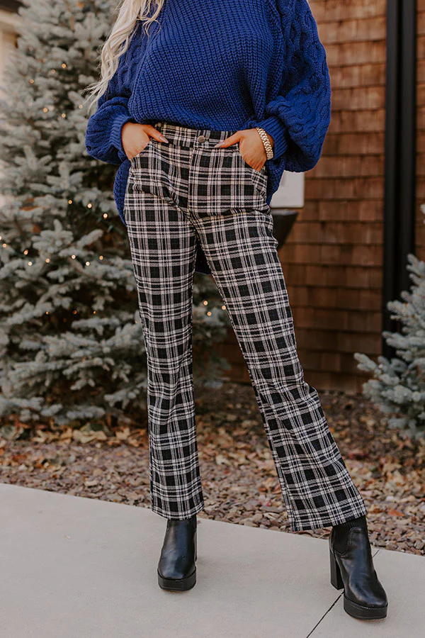 The Bolton High Waist Plaid Pants - Image 2