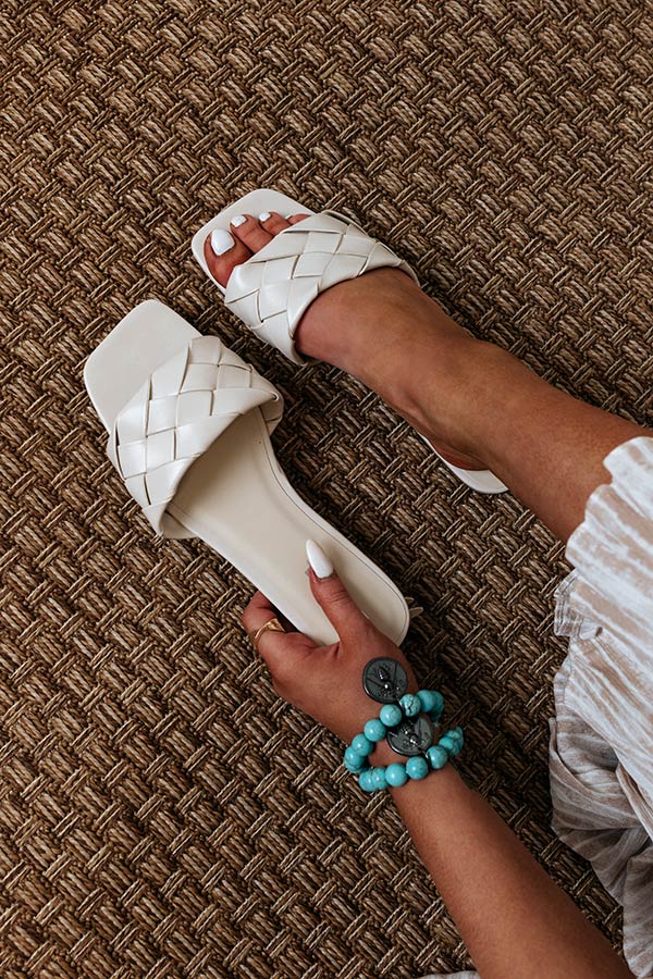 The Brynley Faux Leather Sandal In Stone - Image 3