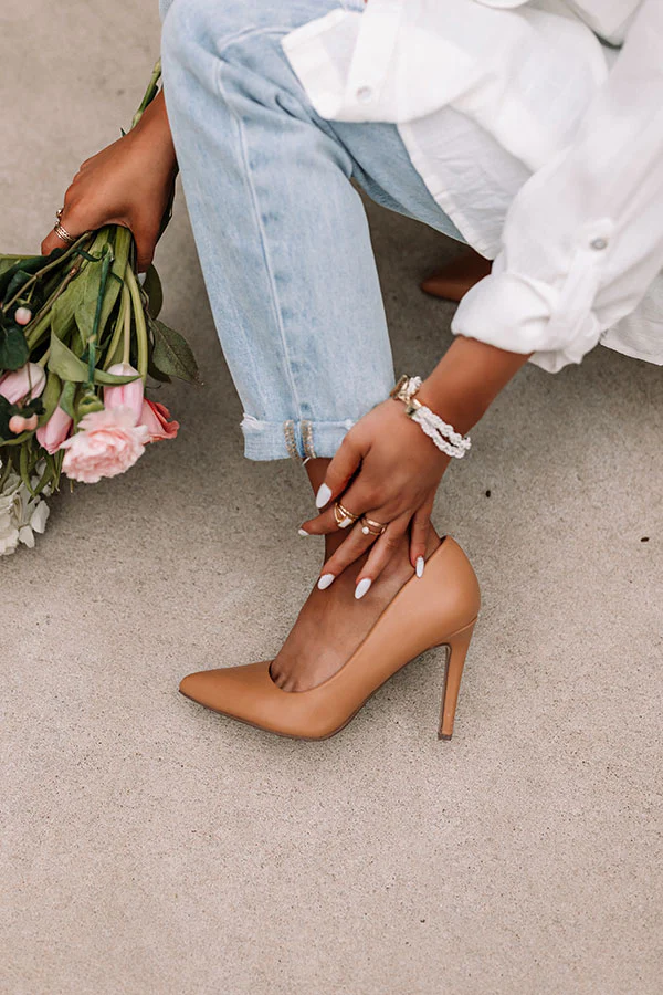 The Buxton Faux Leather Heel in Iced Mocha - Image 4