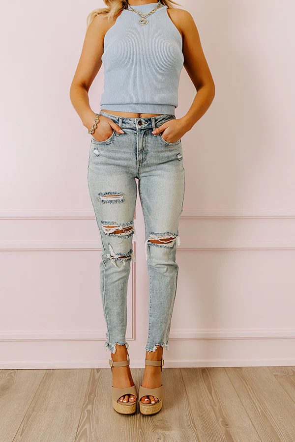 The Cely High Waist Distressed Jean - Image 5