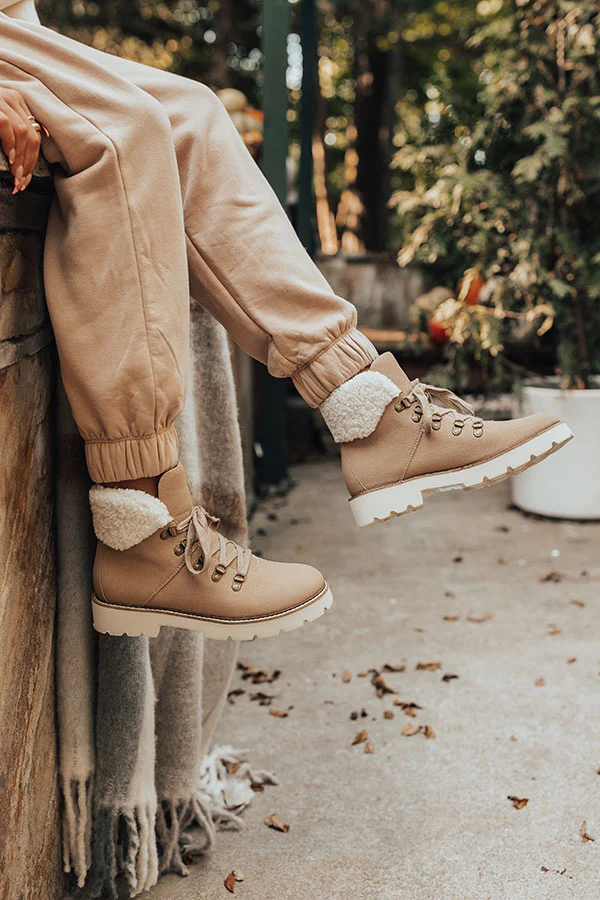 The Chase Faux Suede Boot In Iced Latte - Image 4