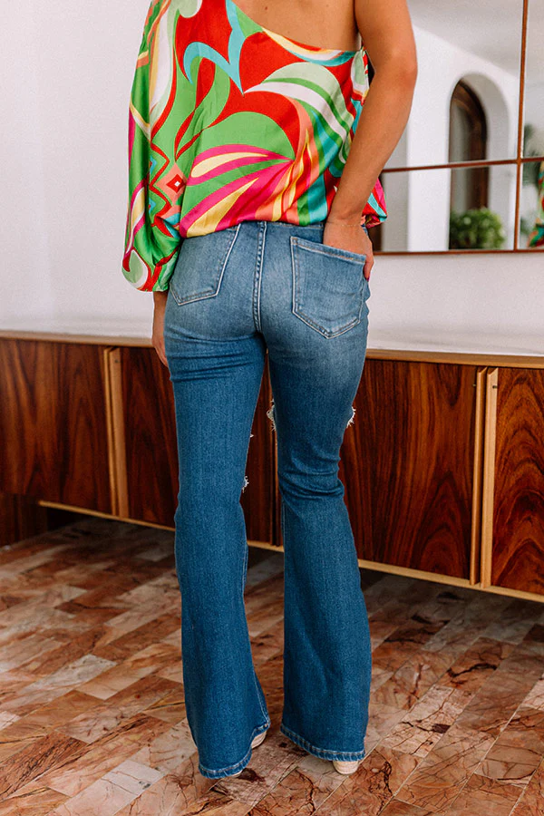 The Claire High Waist Distressed Flares - Image 8
