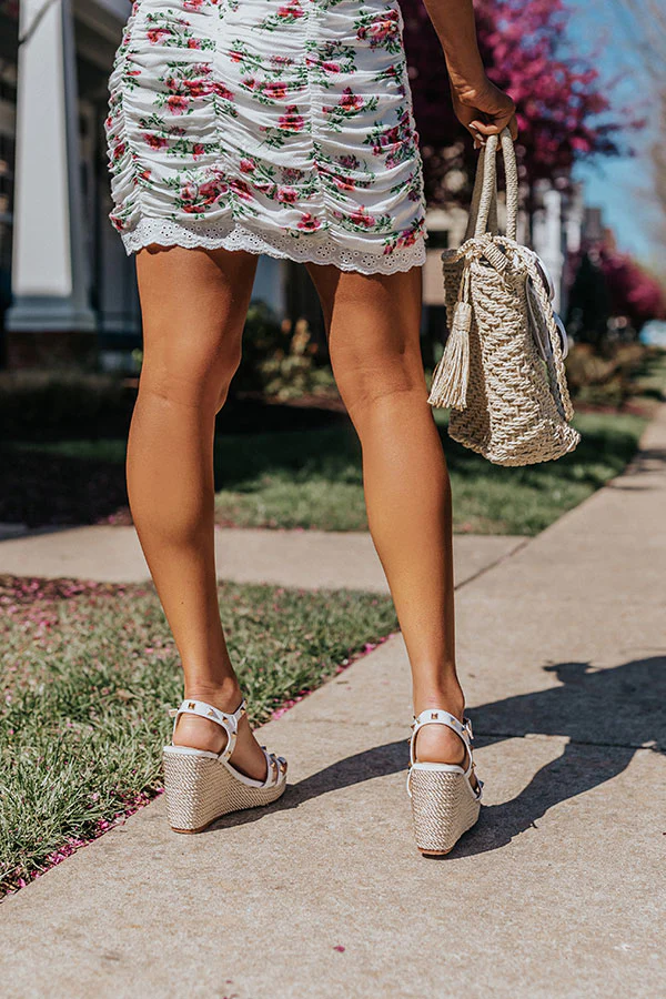 The Desperado Studded Wedge In White - Image 3