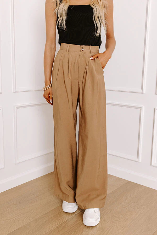 The Donatella High Waist Trousers In Khaki - Image 2