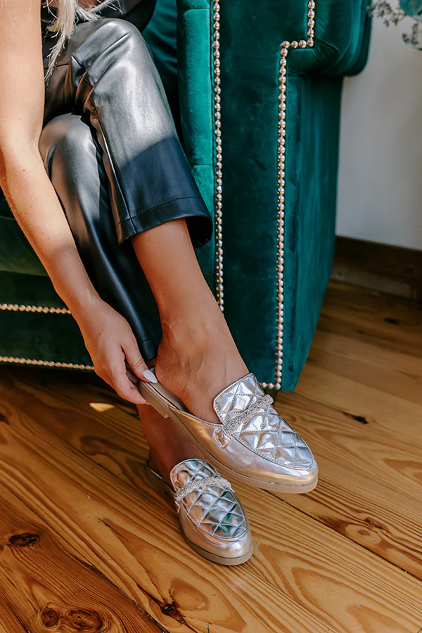 The Donatella Metallic Mule Loafer - Image 3