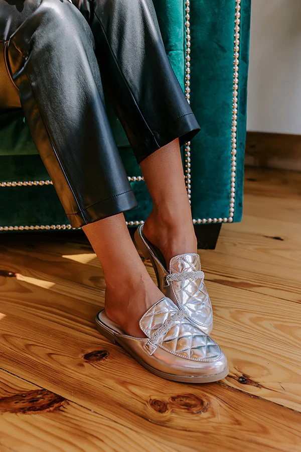 The Donatella Metallic Mule Loafer - Image 4