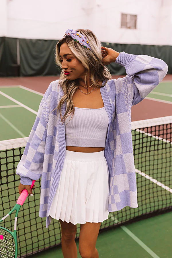 The Dottie Pleated Skort In White - Image 2