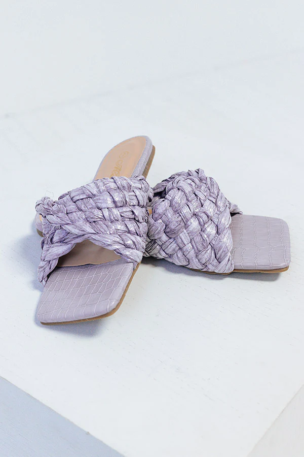 The Ellaway Woven Sandal In Lavender - Image 3