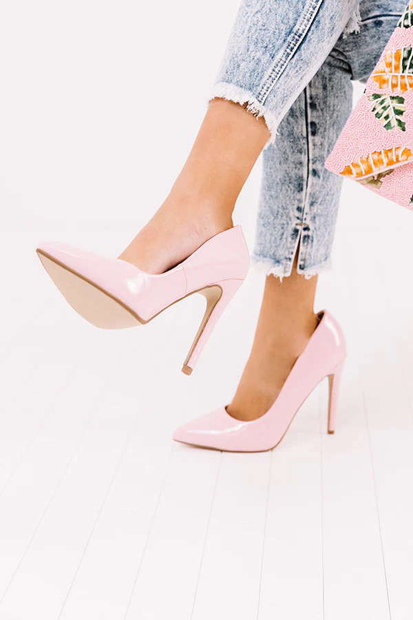 The Galilea Patent Heel In Pink - Image 3