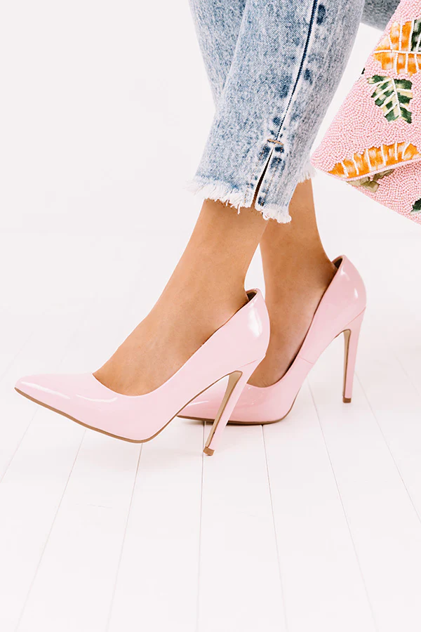 The Galilea Patent Heel In Pink - Image 4