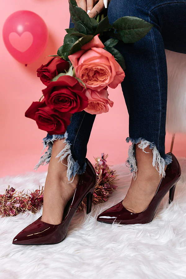 The Galilea Patent Heel In Windsor Wine - Image 6