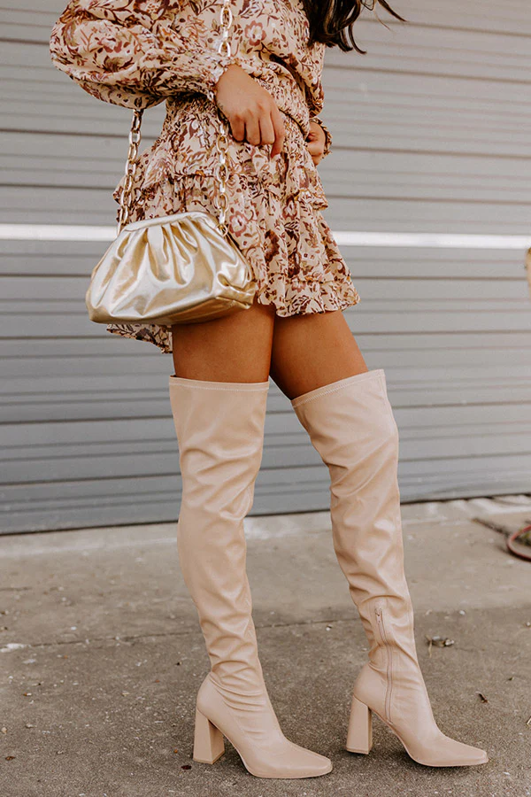 The Gallop Faux Leather Thigh High Boot - Image 5