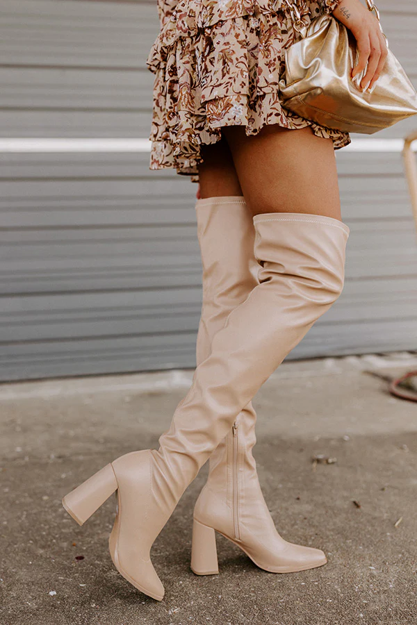 The Gallop Faux Leather Thigh High Boot - Image 6