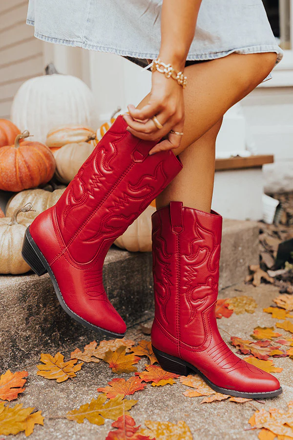 The Garth Faux Leather Cowboy Boot - Image 3