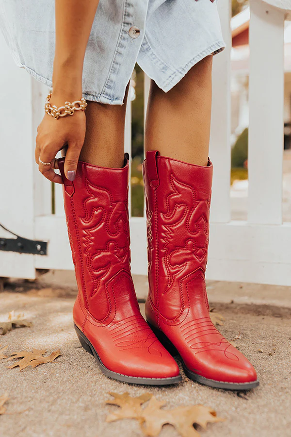The Garth Faux Leather Cowboy Boot - Image 4