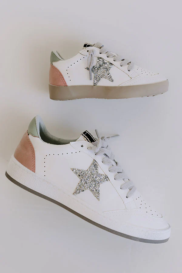 The Honeybee Children's Vintage Sneaker in Silver - Image 2