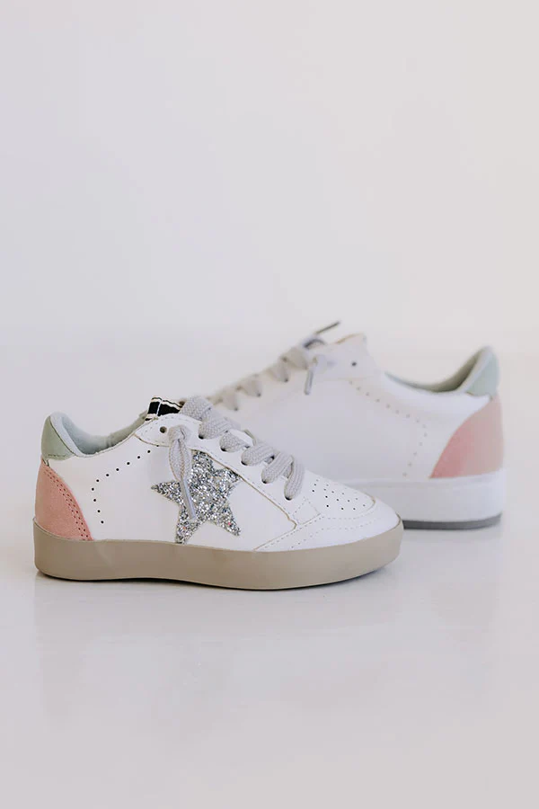 The Honeybee Children's Vintage Sneaker in Silver - Image 5