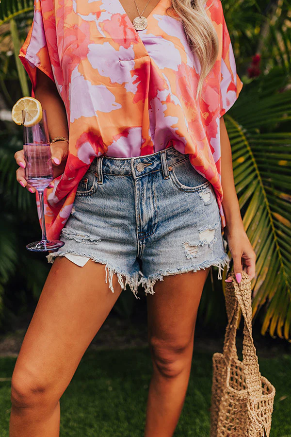 The Jillie High Waist Distressed Shorts - Image 2